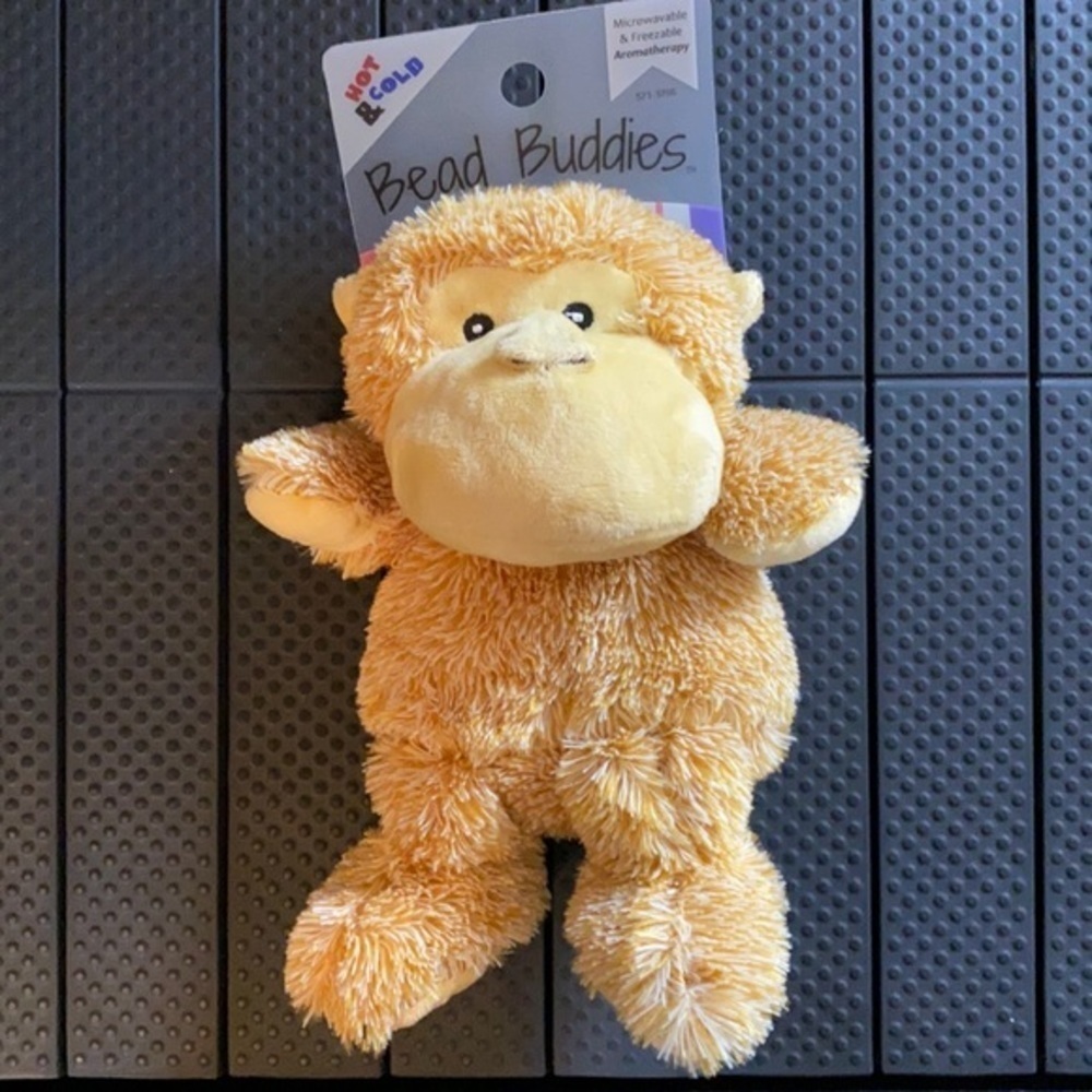 NWT Bead Buddies Monkey Microwaveable and Freezable Aromatherapy
